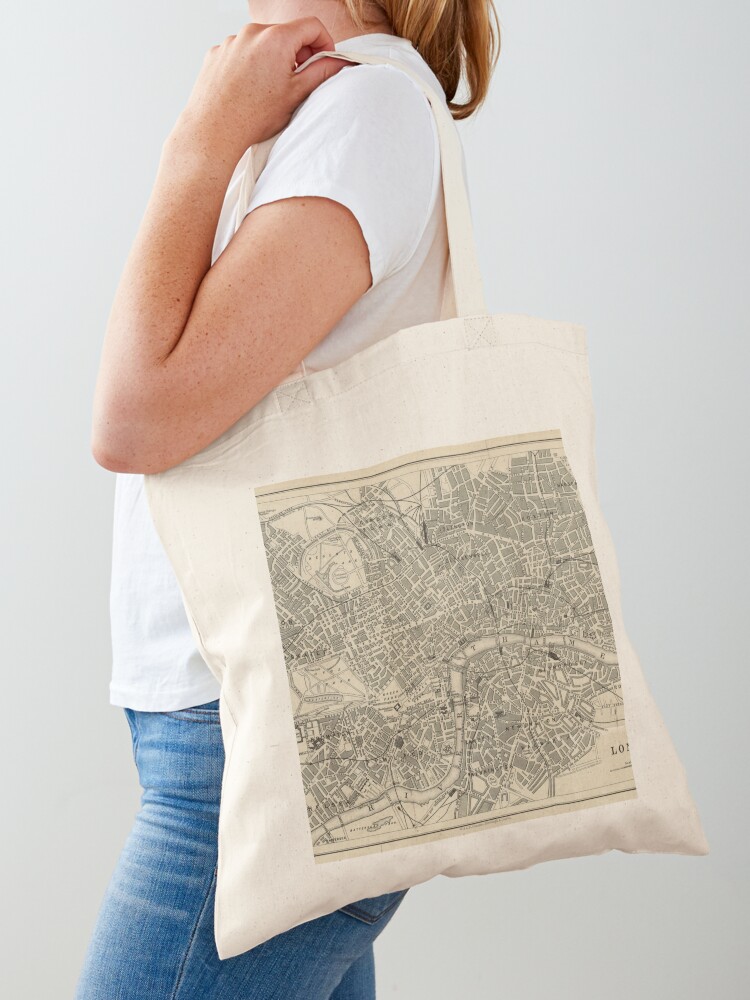 Luxury Bags London - London map (19th century) Tote Bag