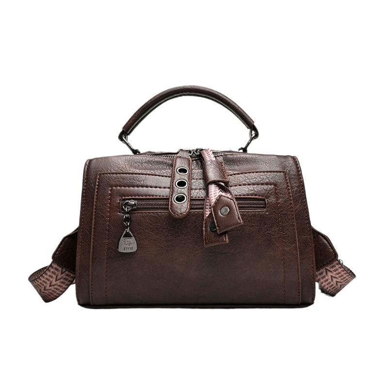 Structured Handbag Top Handle - Women's Vintage Convertible Boston Shoulder Bag