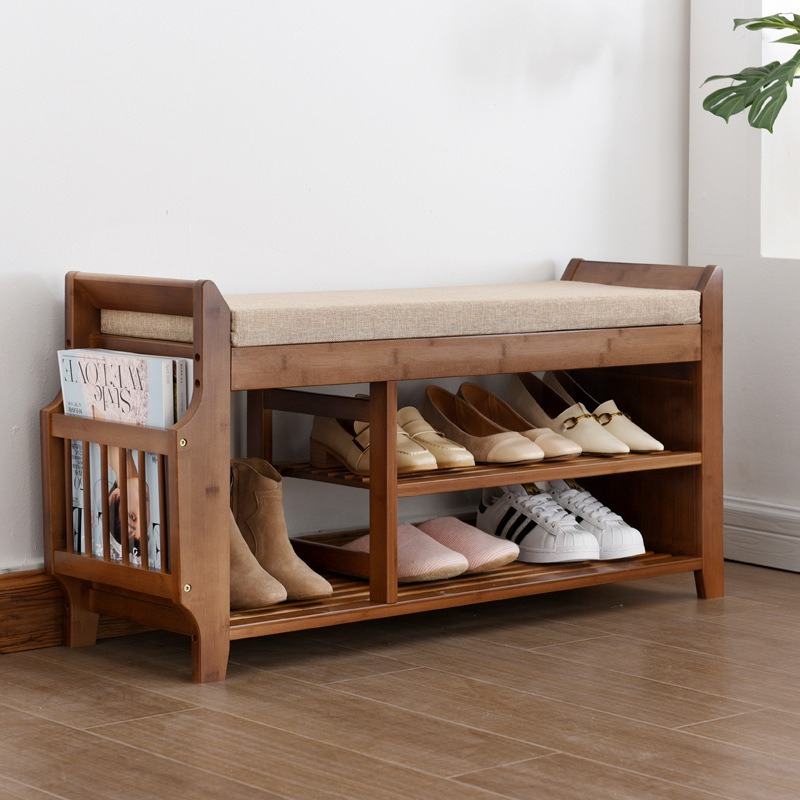 Luxury Bags Entry Level - Retro style bamboo shoe cabinet, light