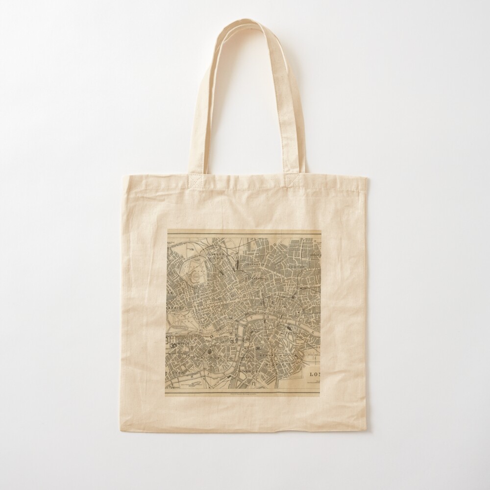 London map (19th century) Tote - Luxury Bags London recension och pris