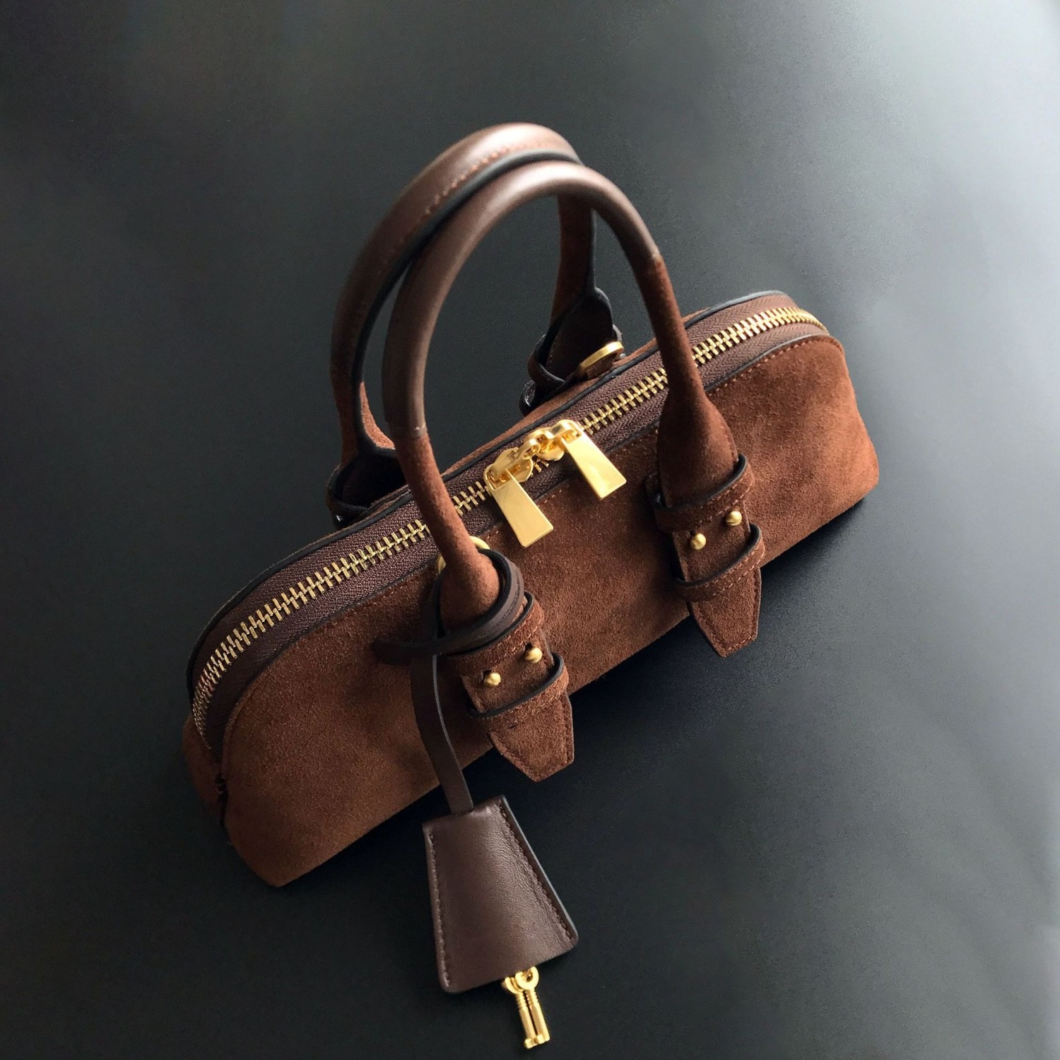 Women's Genuine Leather Bowlin - Structured Handbag Top Handle recension och pris