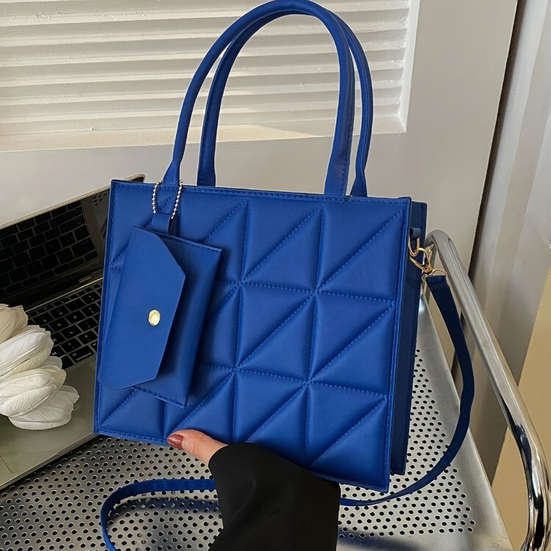 Stylish Quilted Tote Bag, Stru - Structured Handbag Top Handle recension och pris