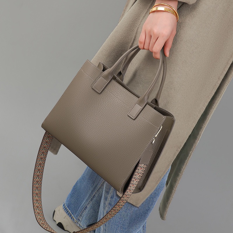 Genuine Leather Satchel Bag fo - Structured Handbag Top Handle recension och pris