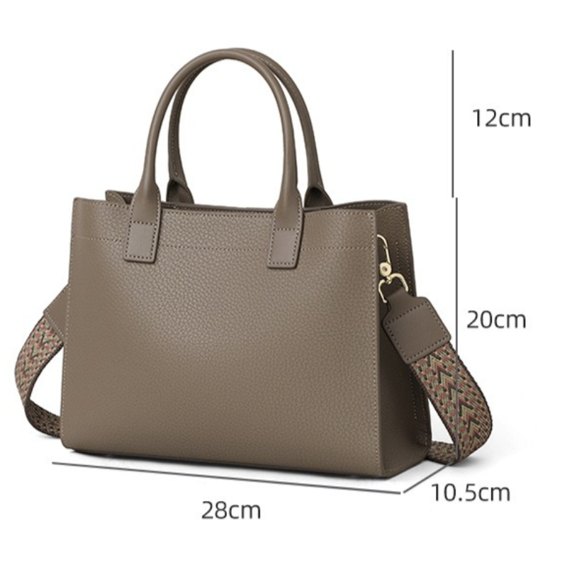 Genuine Leather Satchel Bag fo - Structured Handbag Top Handle recension och pris