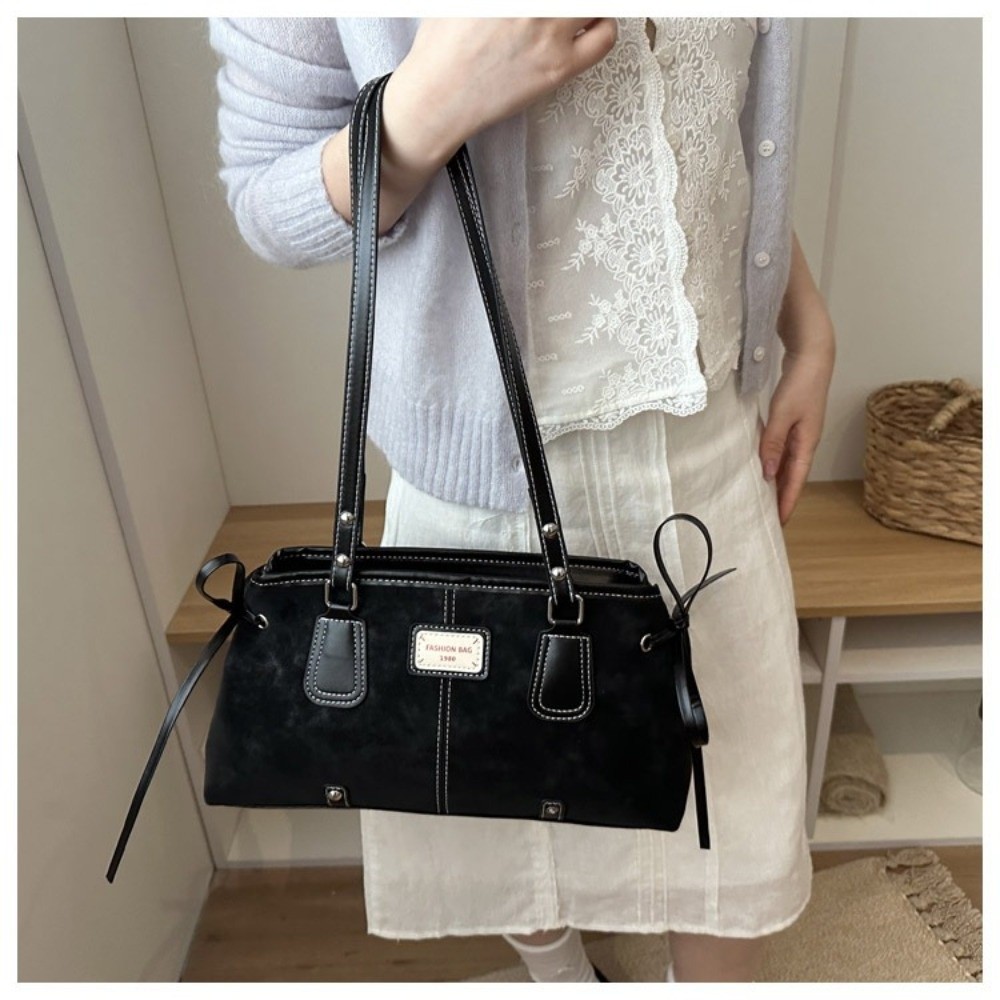 Minimalist Faux Leather Tote B - Structured Handbag Top Handle recension och pris