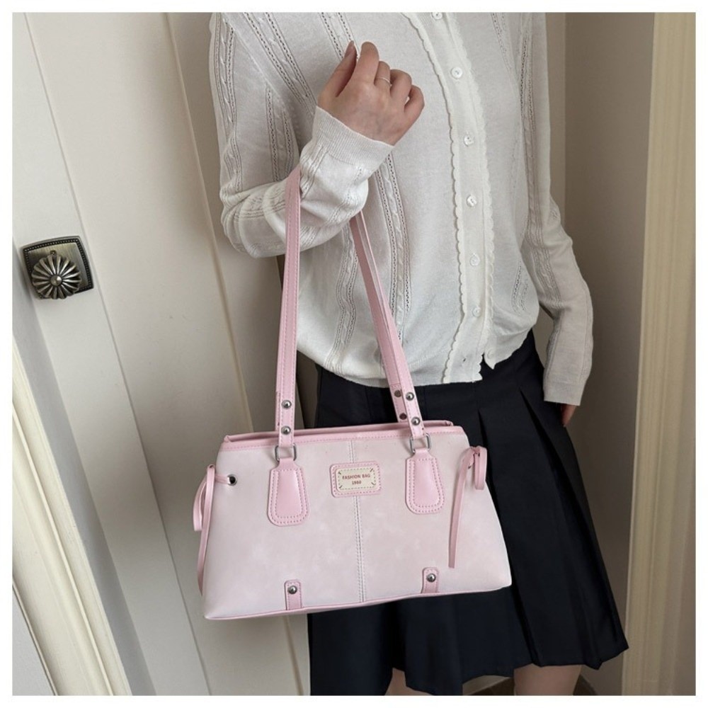 Minimalist Faux Leather Tote B - Structured Handbag Top Handle recension och pris