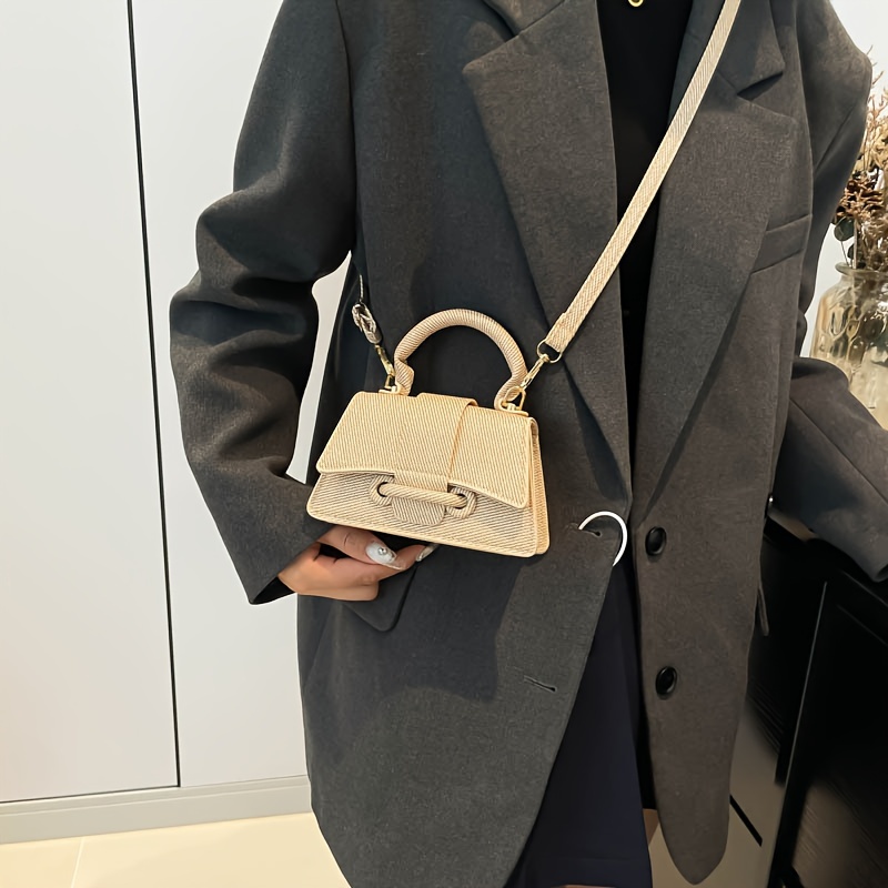 Women's Fashion Woven Mini Han - Structured Handbag Top Handle recension och pris