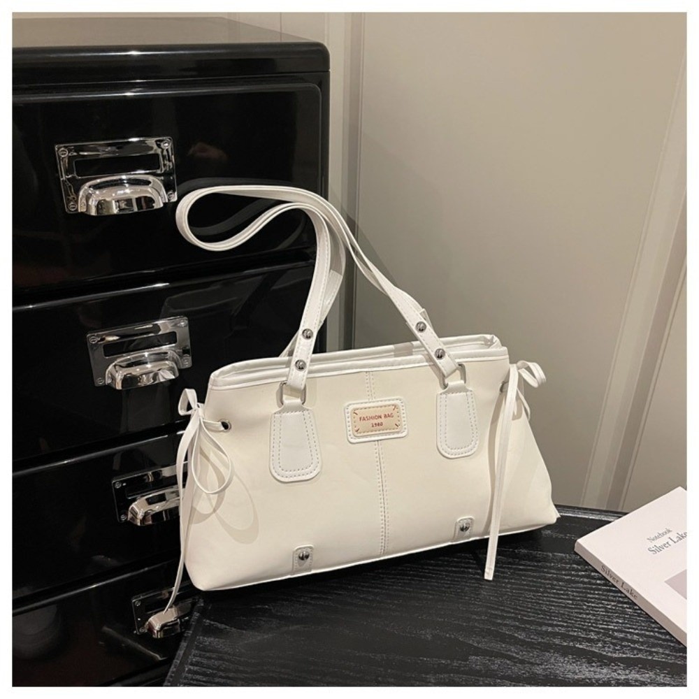 Minimalist Faux Leather Tote B - Structured Handbag Top Handle recension och pris