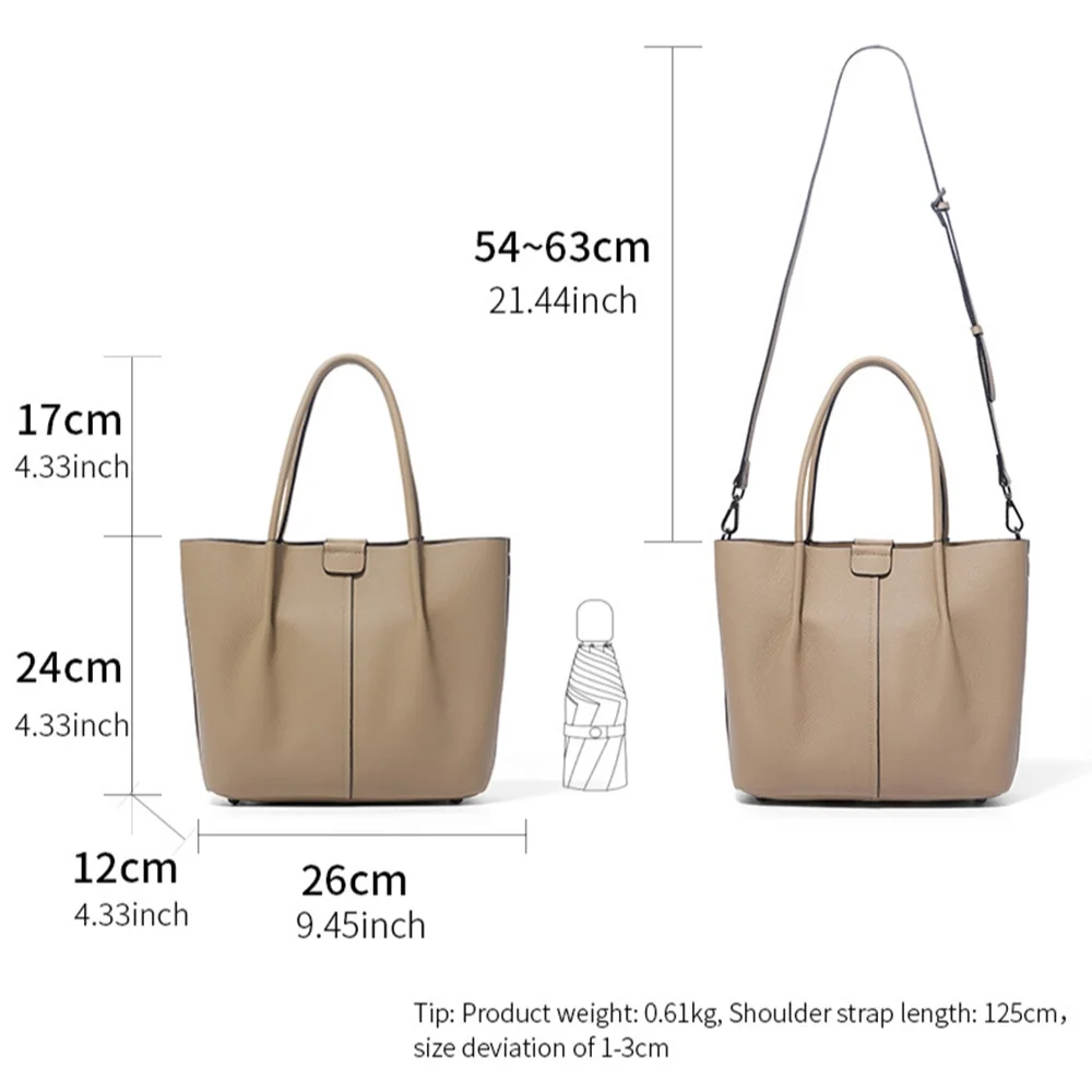 Textured Genuine Leather Handb - Structured Handbag Top Handle recension och pris