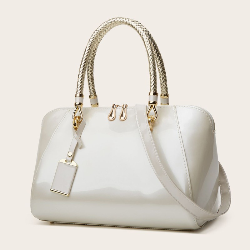 2026 New Women Patent Leather  - Structured Handbag Top Handle recension och pris