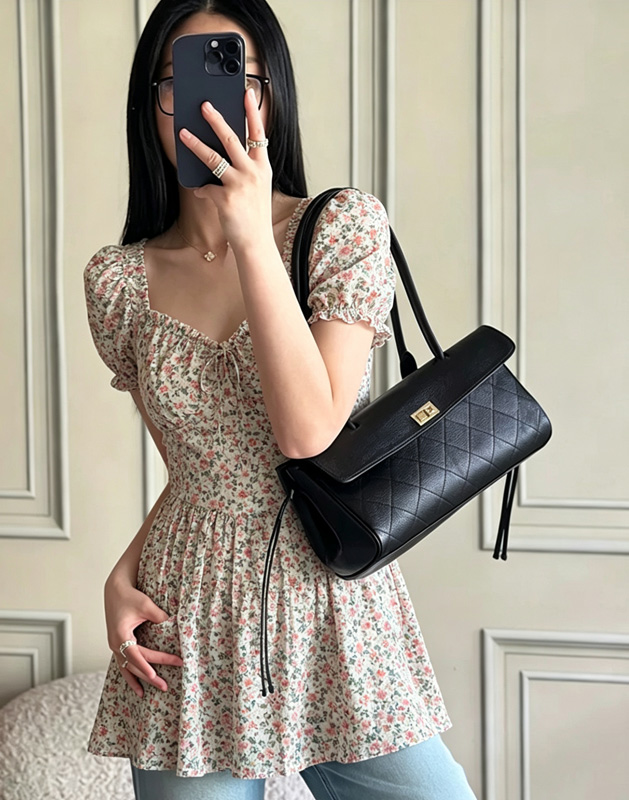 CLAREGQI  2026 New Genuine Lea - Structured Handbag Top Handle recension och pris