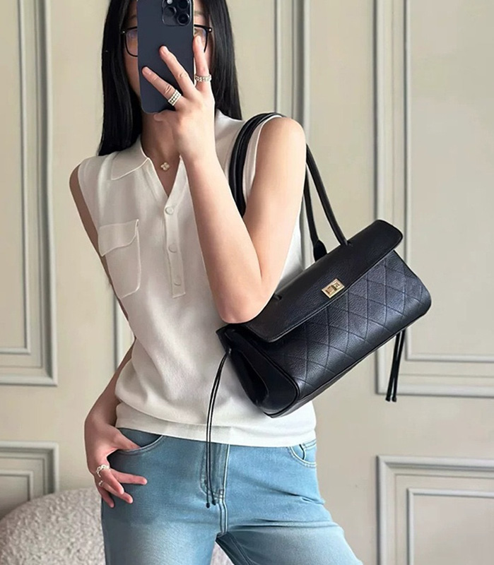 CLAREGQI  2026 New Genuine Lea - Structured Handbag Top Handle recension och pris