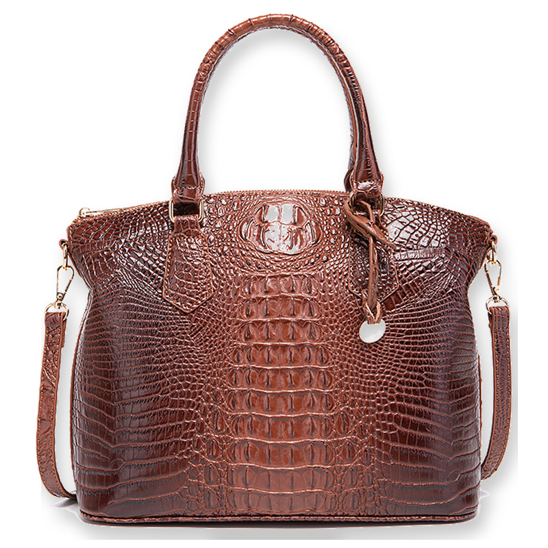 Women's Vintage Crocodile Patt - Structured Handbag Top Handle recension och pris